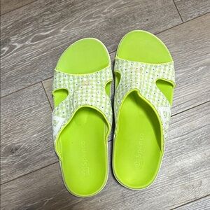 Women's Spenco Slide Sandals in Bright Green